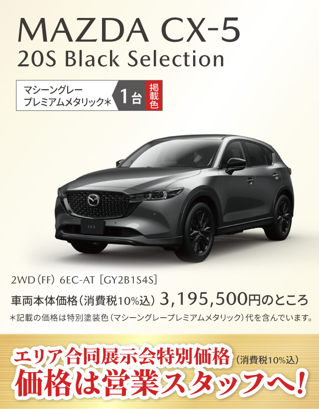 MAZDA CX-5 20S Black Selection マシーングレープレミアムメタリック 1台
