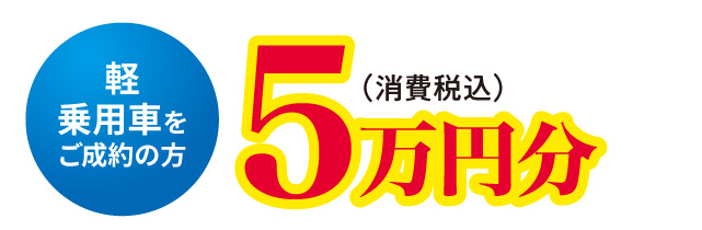 軽乗用車をご成約の方　マツダ純正オプション5万円分（消費税込）プレゼント