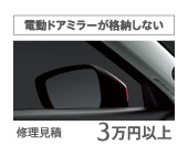 電動ドアミラーが格納しない　修理見積3万円以上